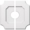 Ekena Millwork Locke Architectural Grade PVC Contemporary Ceiling Medallion, Two Piece, 12"OD x 3"ID x 7"C x 1"P CMP12LE2-03000 - alternate 1